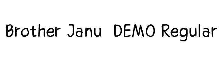 Brother Janu - DEMO Regular Fonte