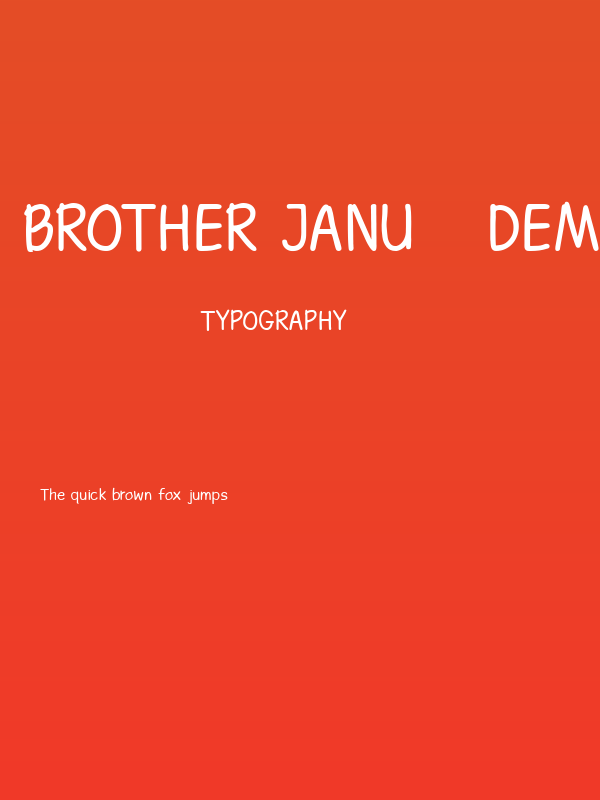 Brother Janu - DEMO Regular Poster