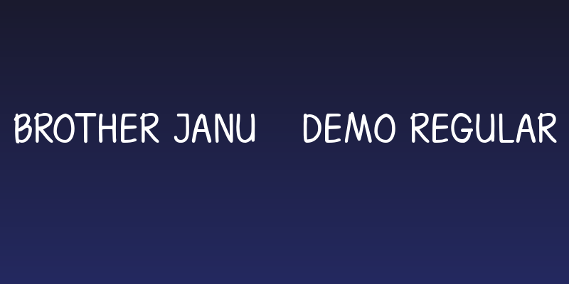 Brother Janu - DEMO Regular Social Header
