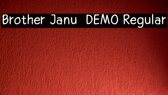 Brother Janu - DEMO Regular Font examples