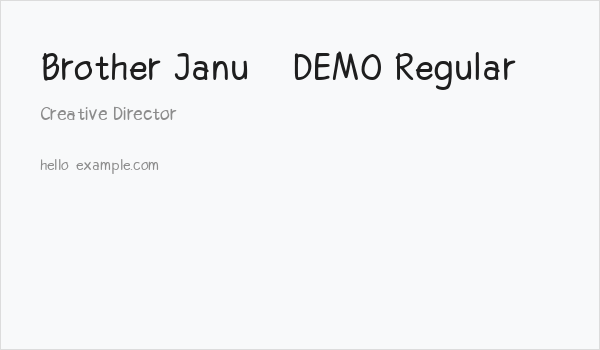 Brother Janu - DEMO Regular Business Card