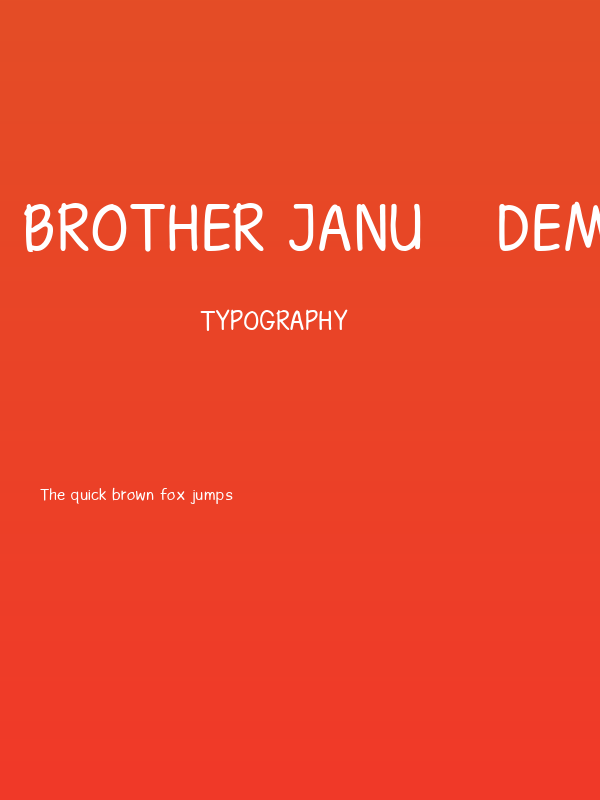 Brother Janu - DEMO Regular Poster