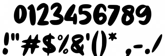 Brother Kids Font OTHER CHARS