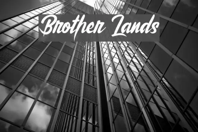 Brother Lands Font examples