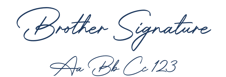 Brother Signature Font Preview