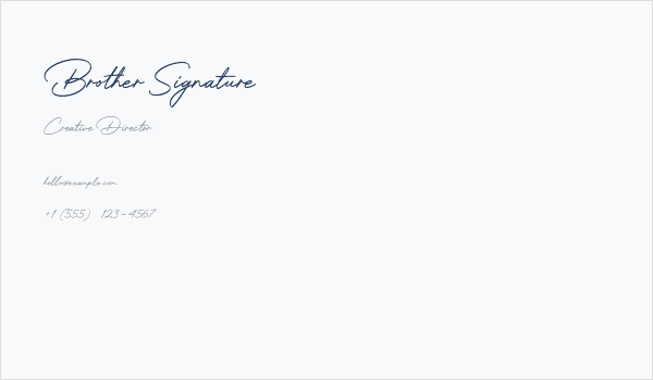 Brother Signature Business Card