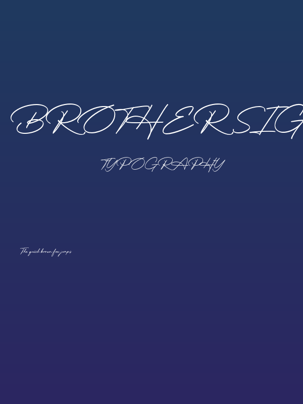 Brother Signature Poster