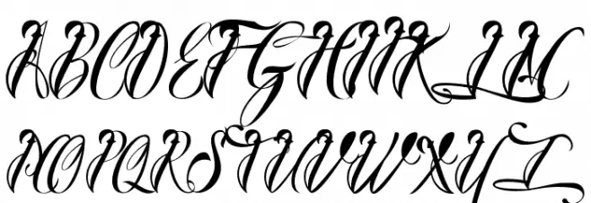Brother Tattoo Font Litere mari