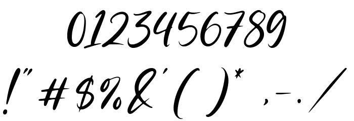 Brother Time Font OTHER CHARS