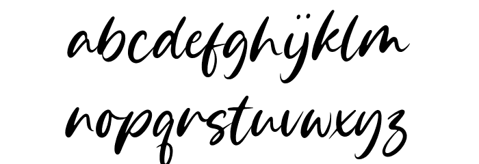 Brother Time Font LOWERCASE