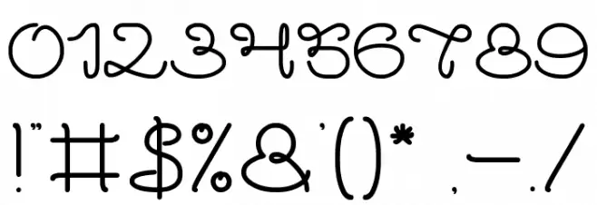 Brother Font OTHER CHARS