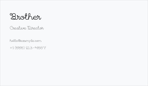 Brother Business Card