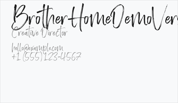 BrotherHomeDemoVersion Business Card