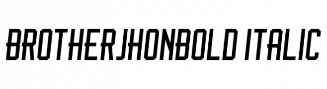 BrotherJhonBold Italic  Frei Schriftart Herunterladen