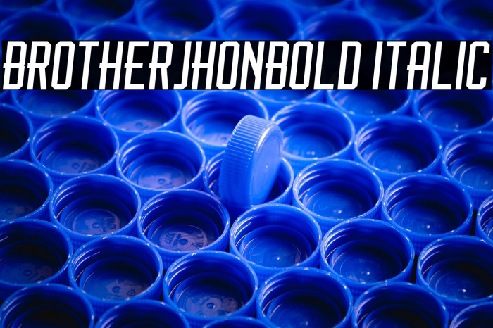 BrotherJhonBold Italic Example 1