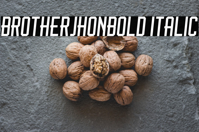 BrotherJhonBold Italic Example 3