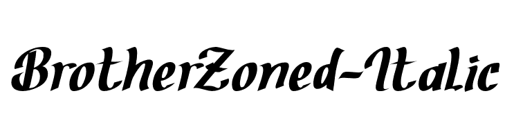 BrotherZoned-Italic  नि: शुल्क फ़ॉन्ट्स डाउनलोड