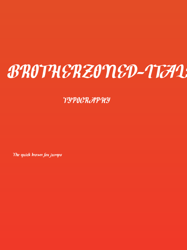 BrotherZoned-Italic Poster