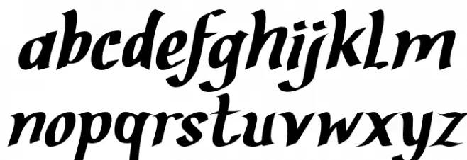 BrotherZoned-Italic フォント 小文字