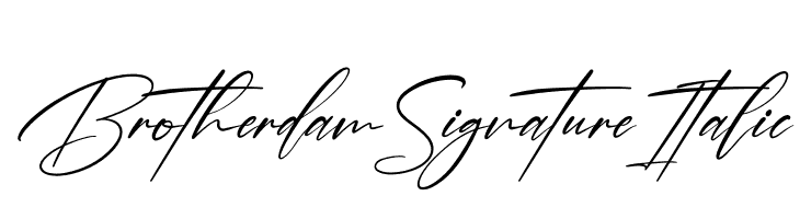 Brotherdam Signature Italic  नि: शुल्क फ़ॉन्ट्स डाउनलोड