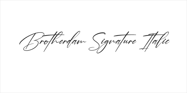 Brotherdam Signature Italic Logo