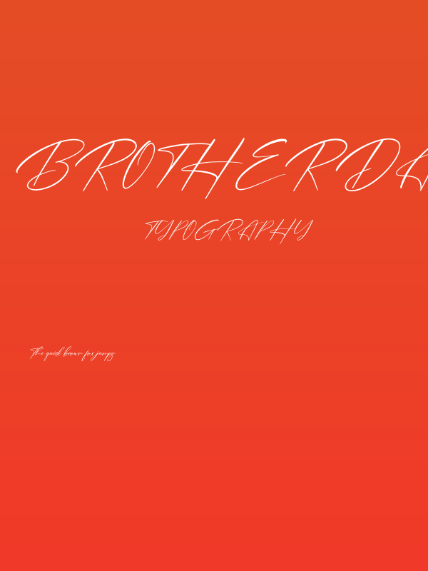 Brotherdam Signature Italic Poster
