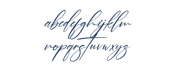 Brotherdam Signature Italic Lowercase