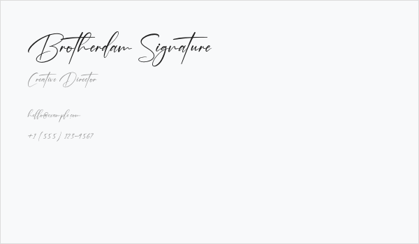 Brotherdam Signature Business Card