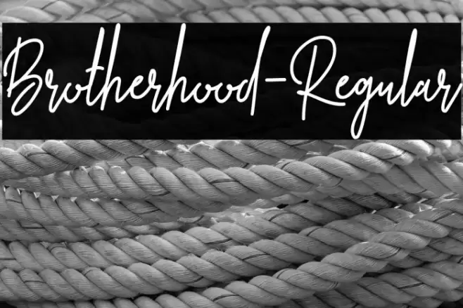 Brotherhood-Regular Font examples