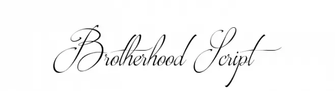 Brotherhood Script  フリーフォントのダウンロード