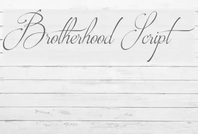 Brotherhood Script Font examples