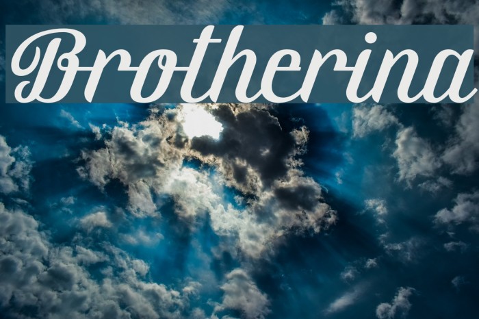 Brotherina Font examples