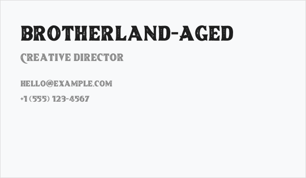 Brotherland-Aged Business Card