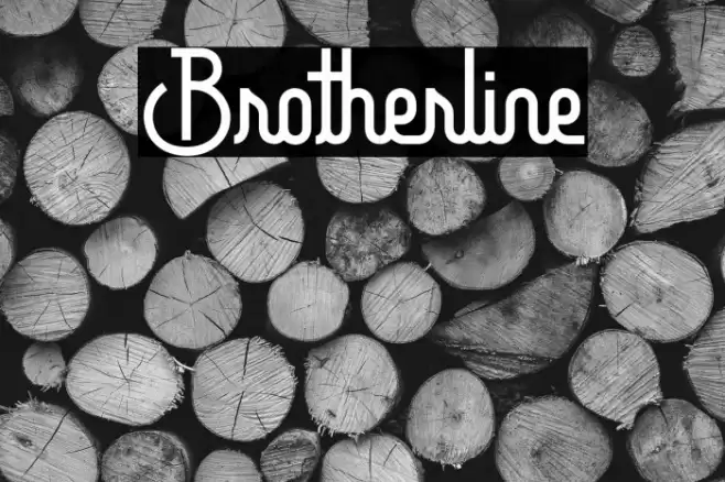 Brotherline Font examples