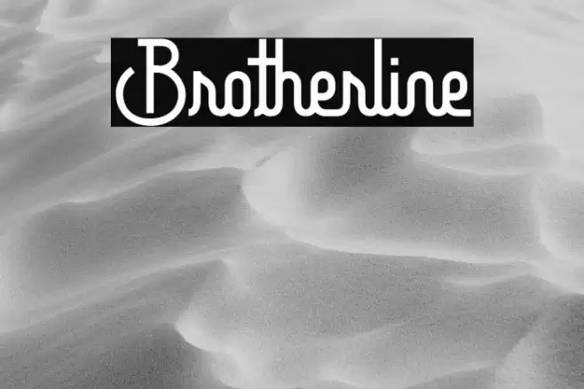 Brotherline Font examples