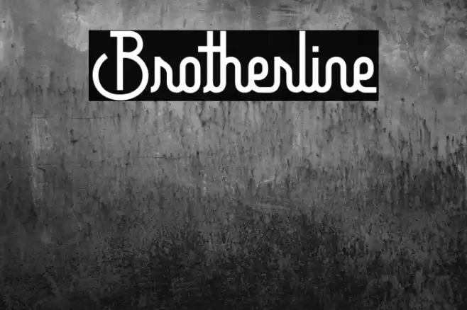 Brotherline Font examples