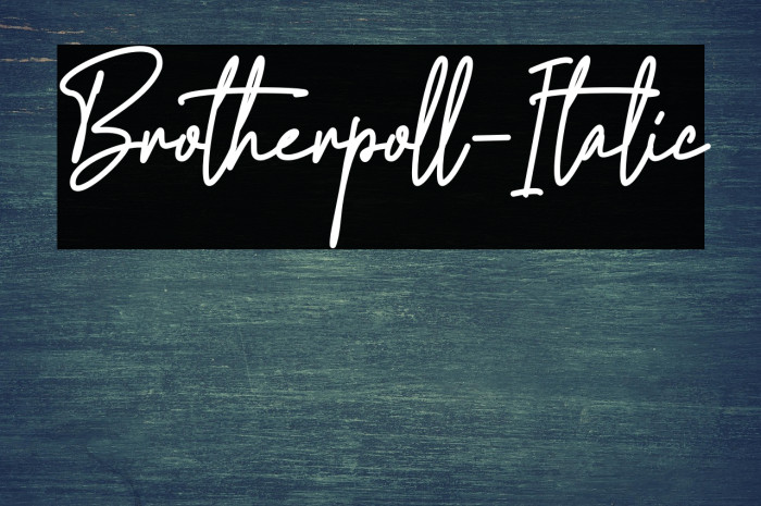 Brotherpoll-Italic Example 2