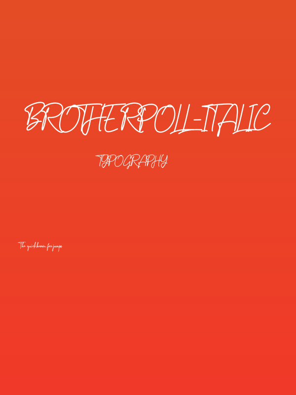 Brotherpoll-Italic Poster