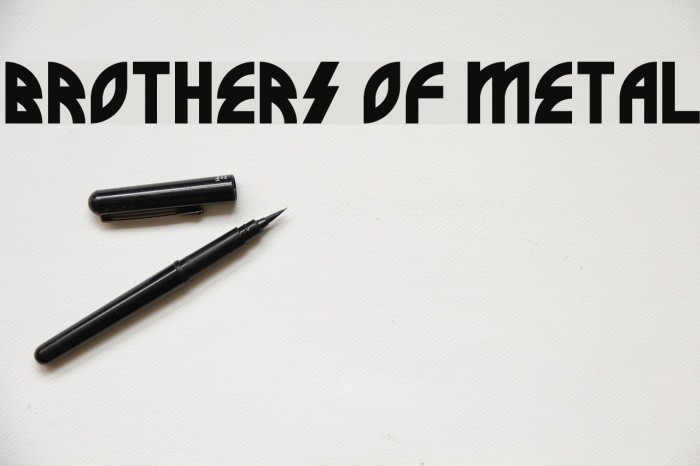 Brothers of Metal Font examples