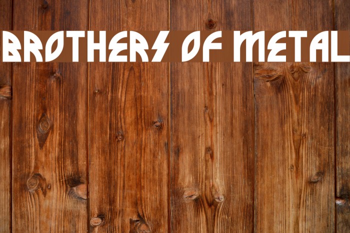 Brothers of Metal Font examples