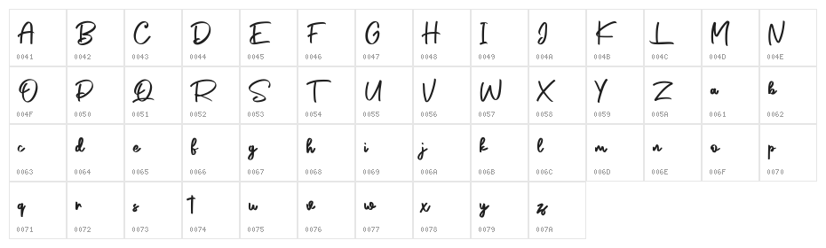 Brothest Free Regular Character Map