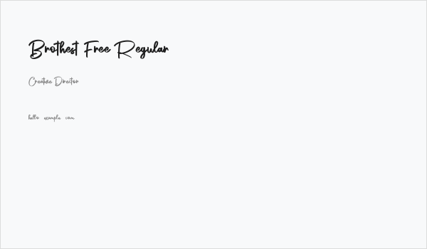 Brothest Free Regular Business Card