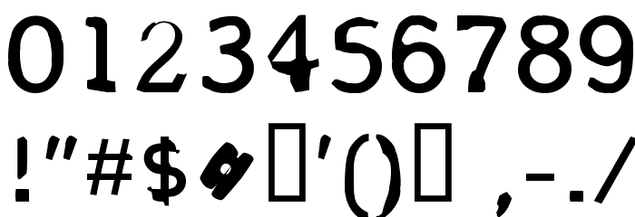 Brottardolme Font OTHER CHARS
