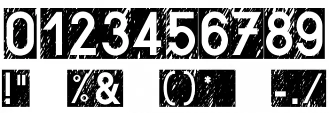 Brouillis-Regular Font OTHER CHARS