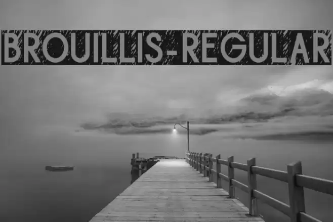 Brouillis-Regular Font examples