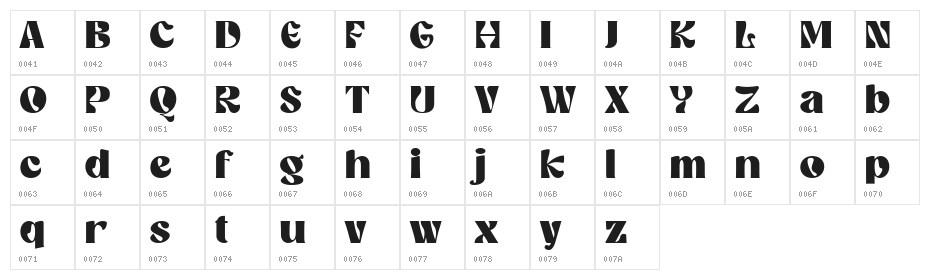 Broukha Free Regular Character Map