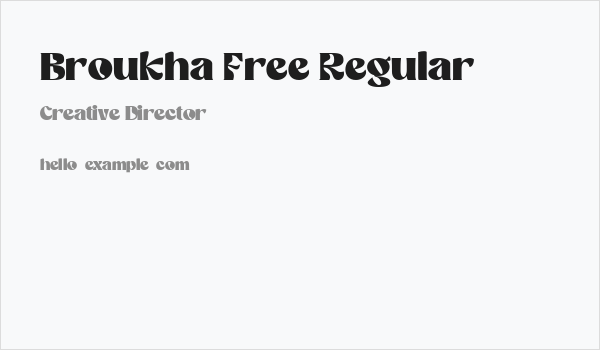 Broukha Free Regular Business Card