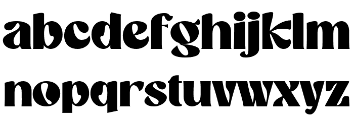 Broukha Free Regular Font LOWERCASE
