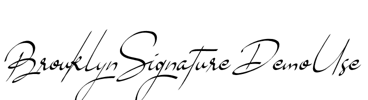 Brouklyn Signature Demo Use  Free Fonts Download