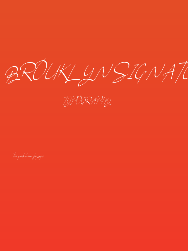 Brouklyn Signature Demo Use Poster